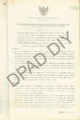 Surat Keputusan Gubernur DIY Nomor: 222/Id2/KPTS/1986 tentang pemberian ijin lokasi dan pembebasa...