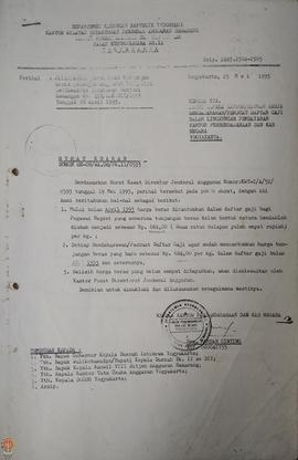 Surat dari KPKN (Kantor Perbendaharan dan Kas Negara) Yogyakarta perihal pelaksanaan pembayaran t...