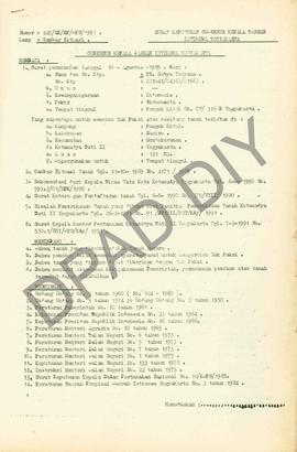 Surat Keputusan Gubernur Kepala  Daerah Istimewa Yogyakarta Nomor : 245/SK/HP/BPN/1991 tanggal 25...