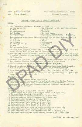Surat Keputusan Gubernur Kepala  Daerah Istimewa Yogyakarta Nomor : 499/SK/HGB/BPN/1991 tanggal 1...