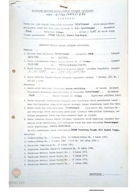 Surat Keputusan Gubernur Kepala Daerah DIY No. 4/Idz/KPTS/1986 tanggal 10 Januari 1986 tentang Pe...