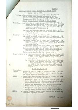 Keputusan Bupati kepala Daerah TK. II Kulon Progo  No. 247/1988 tentang pembentukan panitia penel...