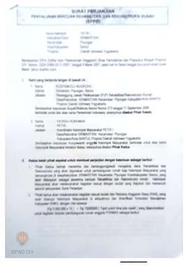 Amandemen Surat Perjanjian Penyaluran Bantuan Rehabilitasi dan Rekonstruksi Rumah (SPPB), Rusak B...