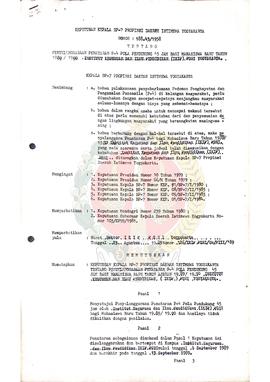 Berkas Surat Keputusan Kepala BP-7 Provinsi Daerah Istimewa Yogyakarta Nomor : 188.43/1958 tentan...