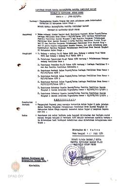 Keputusan Bupati Kepala Daerah/Ketua panitia pemilihan Daerah Tingkat II  Kabupaten Kulon Progo N...