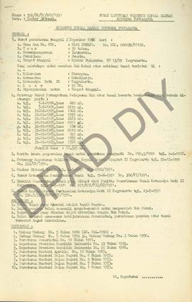 Surat Keputusan Gubernur Kepala  Daerah Istimewa Yogyakarta Nomor : 702/SK/HP/BPN/1991 tanggal 17...