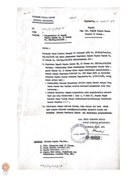 Surat dari Gubernur DIY kepada Bupati Sleman tentang SK Bupati Sleman nomor: 022/Kep. KDH/1981 te...