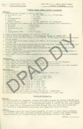 Surat Keputusan Gubernur KDH Daerah Istimewa Yogyakarta Nomor : 407/SK/HGB/BPN/1989 tentang pembe...