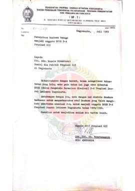Bendel surat dari Kepala BP-7 Provinsi Daerah Istimewa Yogyakarta kepada Kepala Direktorat Sosial...