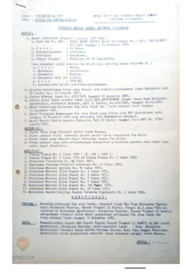 Surat Keputusan Gubernur KDH DIY No. 128/SK/HM/DA/1987 tanggal 25 Maret 1987 tentang Daftar dan G...