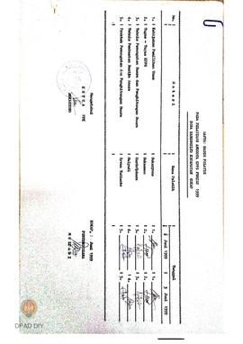 Daftar peserta pelatihan pelaksanaan pemilu 1999 PPK Kecamatan Kokap Kabupaten Daerah Tingkat II ...