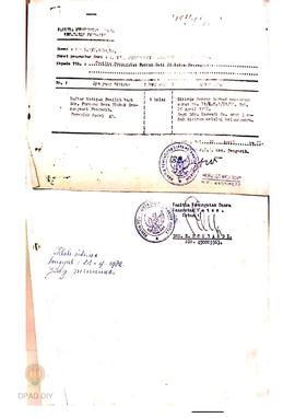 Surat dari PPS Kecamatan Wates No: 198/LC/1-1/IV/82 tanggal 23 April 1982 kepada PPD Tk II Kabupa...