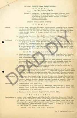 Surat Keputusan Gubernur DIY No. 23/Id2/KPTS/1982 tentang pemberian ijin penjualan sebagian tanah...