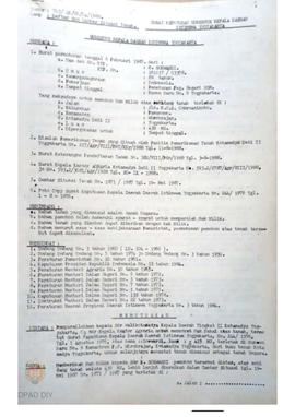 Surat Keputusan Gubernur KDH DIY No. 703/SK/HM/DA/1988 tanggal 4 November 1988 tentang Daftar dan...