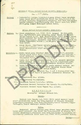 Surat Keputusan Kepala DIY No. 35/1973 tanggal 12 September 1973 tentang pembentukan Panitya P3T ...