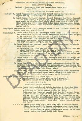 Surat Keputusan Kepala Daerah Istimewa Yogyakarta Nomor : 100/Hak/KPTS/1978 tentang Penggunaan Ta...