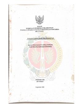 Wawasan Kerja Aparatur Pemerintah Bahan penataran P-4 Pola Terpadu bagi pegawai Republik Indonesi...