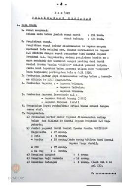 Laporan Tahunan sasana tresna werdha “Abiyoso”  Yogyakarta TA. 1995/1996