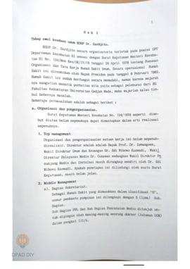 Memorandum Direktur RSUP Dr. Sardjito masa bakti 14 Pebruari 1983 – 31 Maret 1988 dalam rangka Se...