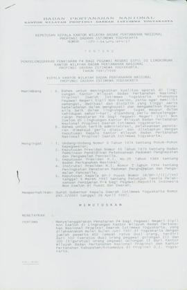 Keputusan Kepala Kantor Wilayah Badan Pertanahan Nasional Provinsi Daerah Istimewa Yogyakarta Nom...