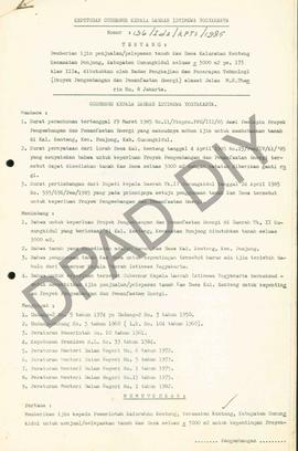 Surat Keputusan Gubernur Kepala DIY No.136/Id2/KPTS/1985 tentang Pemberian ijin penjualan /pelepa...