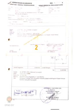 Surat Perintah Pencairan Dana kepada UD BITMAP COMP di Wonosari, Gunungkidul untuk Pembayaran sek...