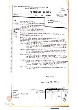 Surat kawat Mendagri/Ketua LPU No: 78/15/RDG/V/1982 tentang Perolehan hasil penghitungan suara se...
