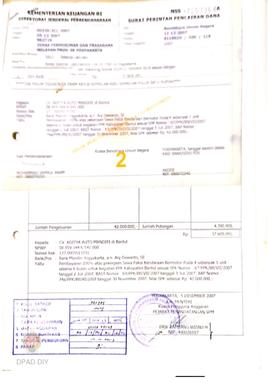 Surat Perintah Pencairan Dana kepada CV. Aditya Auto Mandiri di Bantul, Yogyakarta untuk Pembayar...