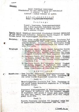 Surat Keputusan BP-7 Daerah Istimewa Yogyakarta Daerah Tingkat II Bantul Nomer : 09/KPTS/BP-7/BT/...
