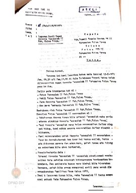 Laporan hasil rapat anggota PANWASLAK II Kabupaten Kulonprogo No. 18/PWI-II/V/1981.