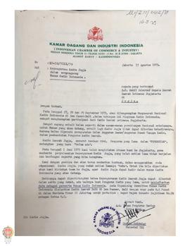 Pembentukan dan pengesahan kepengurusan KADIN Daerah Istimewa Yogyakarta periode 1979/1982, sekal...