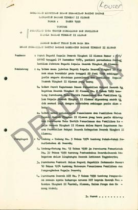 Rancangan Surat Keputusan Dewan Perwakilan Rakyat Daerah Kabupaten Daerah Tingkat II Sleman Nomor...