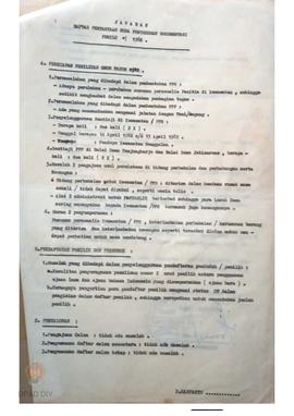Jawaban Daftar Pertanyaan dari Camat Nanggulan guna penyusunan Dokumen Pemilu 1982.