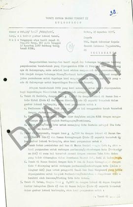 Surat dari Bupati Kulon Progo kepada Gub. DIY tentang tanggapan atas hasil rapat di Bappeda Prov....