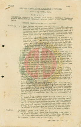 Salinan Keputusan Gubernur Kepala Daerah Istimewa Yogyakarta nomor: 103/KPTS/1981 tentang pembent...