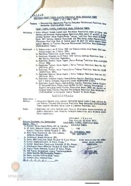 Keputusan Bupati Kepala Daerah /Ketua PPD II Kabupaten Kulon Progo No. 1/PPD II/1981 tentang Peng...
