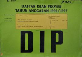 Berkas Daftar Isian Proyek (DIP) Tahun Anggaran 1996/1997 Departemen Penerangan, kode proyek : 19...