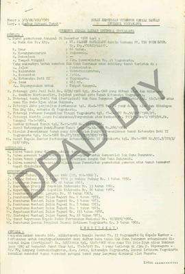 Surat Keputusan Gubernur KDH Daerah Istimewa Yogyakarta Nomor : 313/SK/HP/HGB/1989 tentang member...