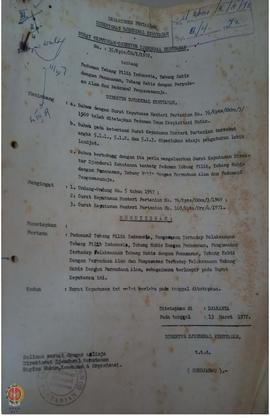 Surat Keputusan Djenderal Kehutanan  No. 35/Kpts/DD/I/1972 tentang Pedoman Tebang Pilih Indonesia...