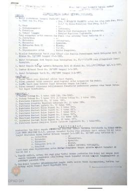 Surat Keputusan Gubernur KDH DIY No. 160/SK/HM/DA/1988 tanggal 10 Maret 1988 tentang Daftar dan G...