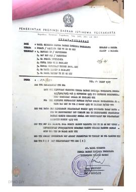 Surat Telegram dari Wakil Gubernur DIY No. 070/651 kepada Bupati/Walikota se-DIY tentang Perintah...