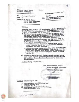 Surat dari Gubernur DIY kepada Bupati Kulon Progo tentang SK Bupati Kulon Progo nomor 22 tahun 19...