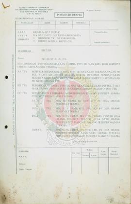 Formulir Berita Nomor: KWT-06/BP-7/IX/1996 dari Kepala BP-7 Pusat kepada Kepala BP-7 Daerah Tingk...