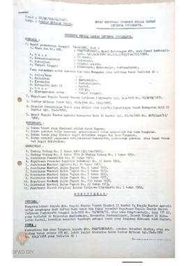 Surat Keputusan Gubernur Kepala Daerah DIY No. 68/SK/HGB/DA/1987 tanggal 13 Pebruari 1987 tentang...