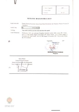 Kendali Kelengkapan Pengadaan Barang dan Jasa Rehab Rekons DIPA TA. 2007 oleh UD. KANZI (Cetak Bu...